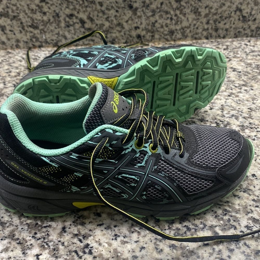 ASICS Gel Venture 6 black/carbon/neon green - Picture 7 of 9